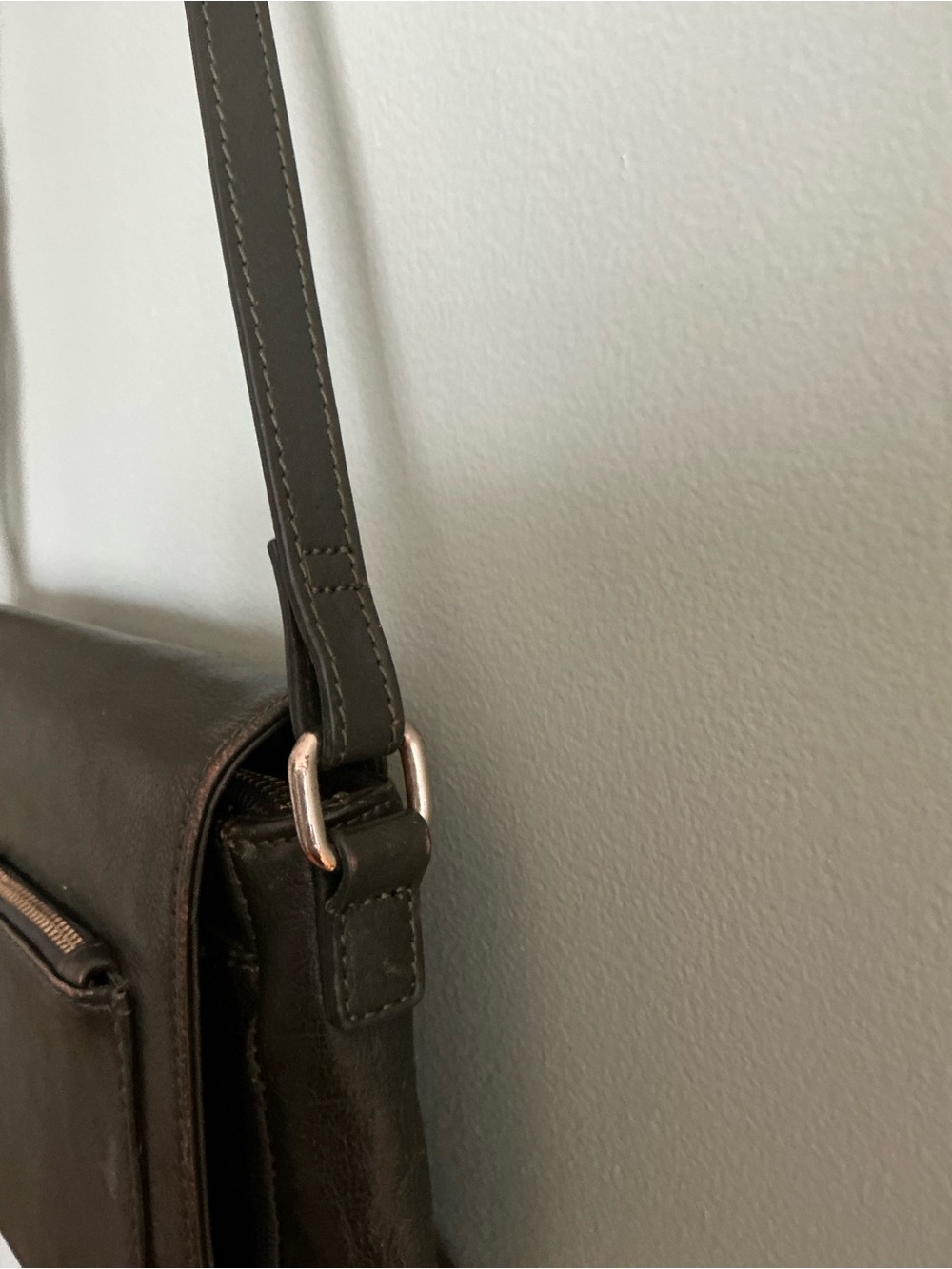Danier Leather Bag Green USA Y2K Quiet Luxury Dark Academia Minimalist VTG Boho - Picture 6 of 16